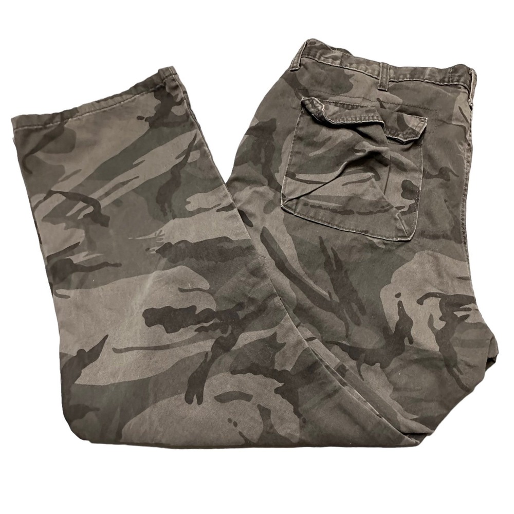 Wrangler 42x30 Camo Cargo Pants Military Style Utility Camouflage‎ Hunting